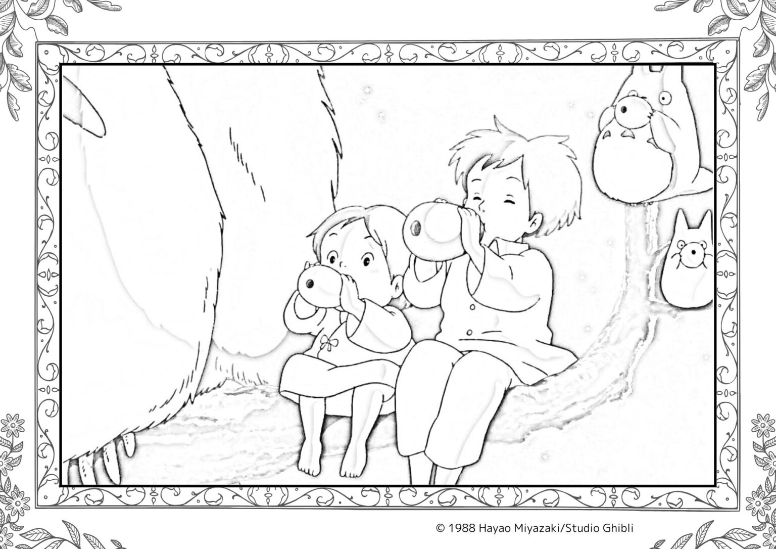 薬剤師パパの子育て散策 | 【無料】となりのトトロの塗り絵 (totoro coloring book)【ジブリ】