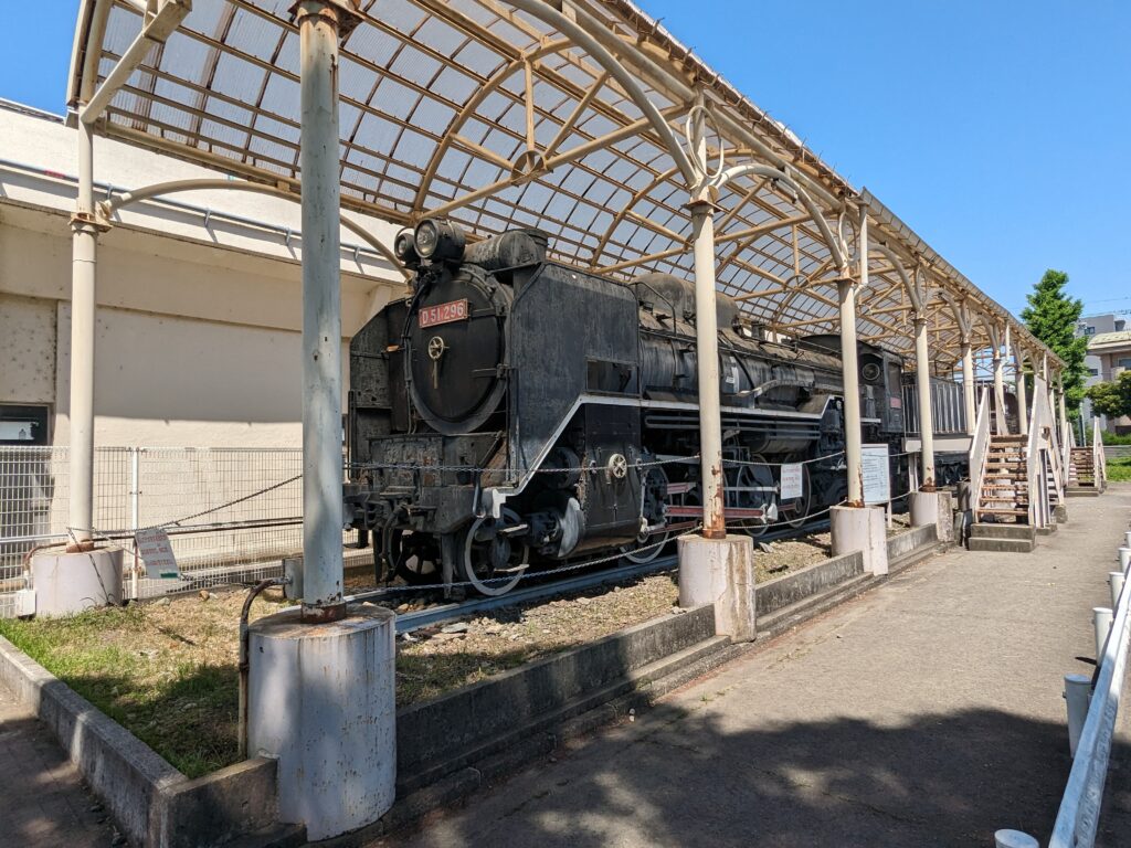 府中市郷土の森公園、交通遊園に展示されている蒸気機関車